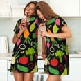 thumbnail image 4 of Balery Cartoon Vegetables Camisón de manga corta con cuello redondo para mujer, cómodo y elegante., 4 of 6