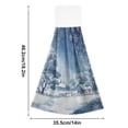 thumbnail image 3 of 2 Pieces Bathroom Towels Kitchen Towels Velcro Hand Wipes Dish Cloths & Dish Towels Washroom Towels Face Towel Hand Wipes Winter Scene, 3 of 7
