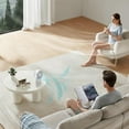 thumbnail image 3 of Removable Cover, Rechargeable Ultra Quiet Table Fan, 12000mAh Battery and 360°Rotation, Personal Desk Fan for Office Dorm Whole Room(White), 3 of 5