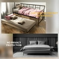 thumbnail image 3 of Dextrus Twin Daybed Adjustable Height Sofa Bed Couch, No Box Spring Needed, Black, 3 of 7