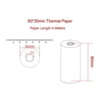 thumbnail image 4 of HLONK 5Pcs 80x30MM Thermal Receipt Paper Roll For Mobile 80MM POS Thermal Printer, 4 of 6