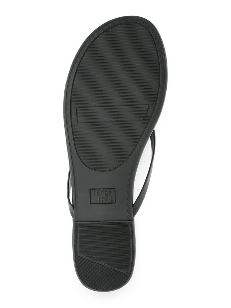 Time and Tru Women's Barely There Thong Sandals, Wide-Width Summer