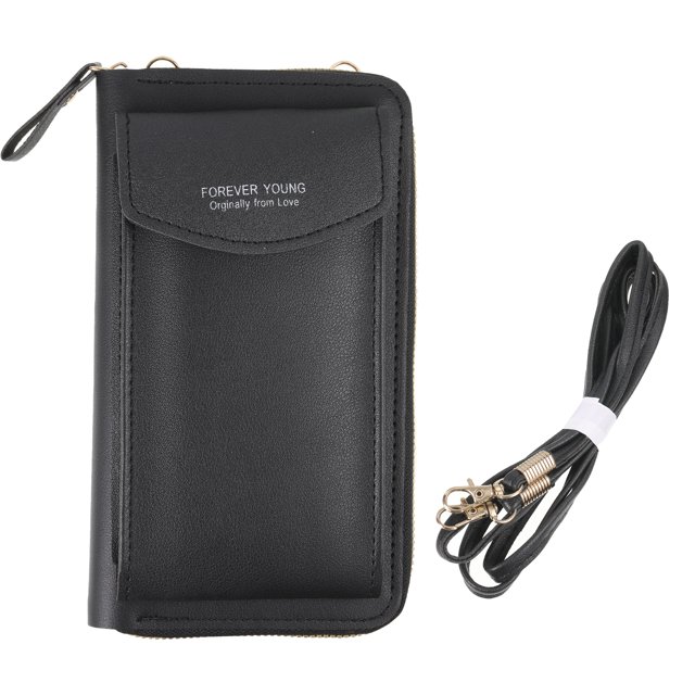 Sonducket Bolsa de cuero para teléfono móvil con almacenamiento optimizado y múltiples bolsillos que se adapta a todos los tamaños de Bolsas de mensajero y de hombro gris