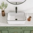 thumbnail image 3 of DeerValley DV-1V0002 Bathroom Vessel Sink 19" Retangular Vanity Sink Ceramic in White, 3 of 18