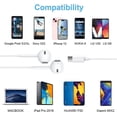 thumbnail image 5 of USB-C Earphones Earbuds Headphones EarPods with Mic Volume Control Compatible with iPhone 15 16 17 Samsung Google Motorola, 5 of 5