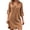 Coffee, variant on Dresses for Women Casual Roll-Up 3/4 Sleeve Button Down Mini Tunic Dress V Neck Loose Fit Dress for Everyday Wear (White,XL)