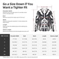 thumbnail image 5 of Gaeub Artistic Black White Peacocks Men's and Women's UPF 50+ Long-Sleeved Sun Protection Clothing, Fishing Shirt Long Sleeve Zip-Small, 5 of 7