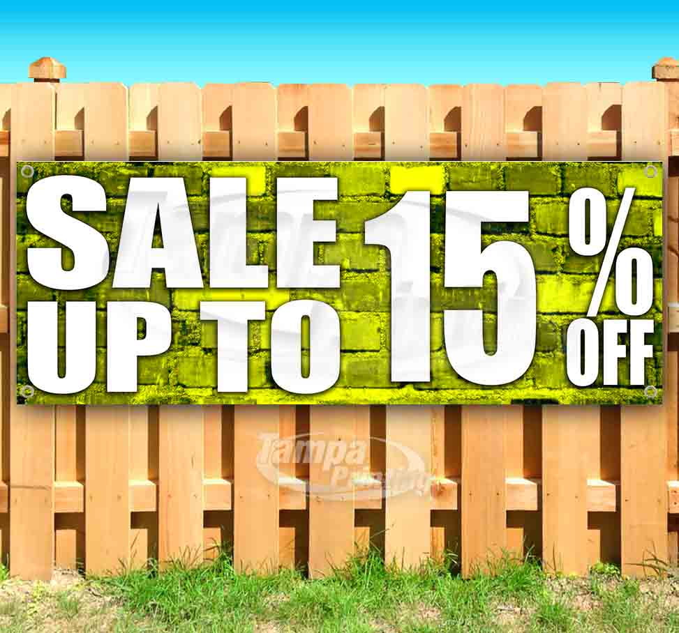 Many Sizes Available New Sale Up to 15% Off 13 oz Heavy Duty Vinyl Banner Sign with Metal Grommets Flag, Store Advertising Many Sizes Available New Sale Up to 15% Off 13 oz Heavy Duty Vinyl Banner Sign with Metal Grommets Flag, Store Advertising