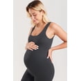 thumbnail image 4 of Delimira Women' s Maternity Bodysuit Sleeveless Shorts Jumpsuit Square Neck Tank Top for Pregnancy, 4 of 6