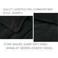 thumbnail image 4 of Chezmoi Collection Logan Black Comforter Set Queen Size 3-Piece Lightweight Soft Stone-Washed Microfiber Bedding Set for All Season (1 Comforter 90x92, 2 Shams), 4 of 9