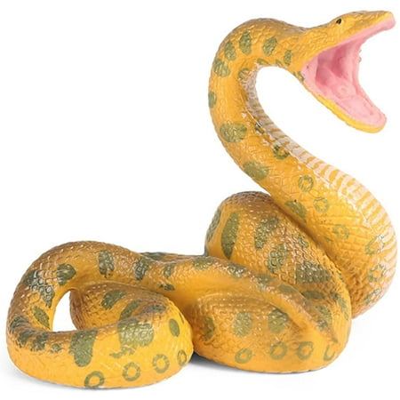 2PCS Realistic Fake Snakes Rubber Snake Figure Scary Big Python Toys ...