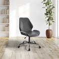 thumbnail image 2 of Scranton & Co Modern Office Chair in Black Faux Leather Titanium Base, 2 of 10