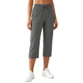 thumbnail image 2 of Rosvigor Capris for Women High Waisted Drawstring Athletic Pants Quick Dry Hiking Travel Capris Pants with Pockets, 2 of 7