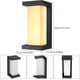 thumbnail image 5 of Iluminación para puerta de entrada Aplique de pared de 18W con sensor de movimiento 220V Impermeable IP66 Aluminio Antracita Acrílico Blanco cálido 3000K para pasillo Balcón Lámpara de jardín Luz, 5 of 5
