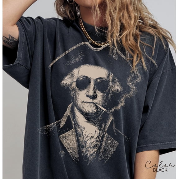 George Washington Shirt Vintage Rebel Patriotic Tee 4th Of July Tee Cool Founding Father Tee American History Humor Gift