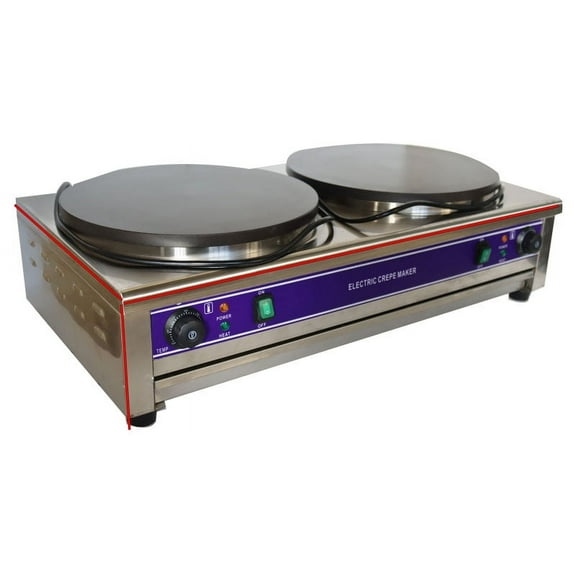 PreAsion Commercial Nonstick Electric 15.7" 40cm Double Crepe Maker Pancake Machine 220V