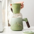 thumbnail image 4 of Taza de cerámica for preparar té de gran capacidad con tapa y filtro, taza de café for oficina, 4 of 7