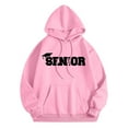 thumbnail image 4 of Ladies 2025 Graduation Season Fashion Letters Senior Mom Printed Hoodie Sweatshirt Hugh Long Tunic Sweatshirt Hoodie Women Pullover Long Sleeve Hooded Sweatshirt Women Long Zipper Sweater Long Tunic, 4 of 6