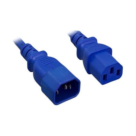 Nippon Labs 14 AWG IEC320 C13/C14 Power Extension Cable SJT 15A/250V IEC-60320-C14 to IEC-60320-C13 Blue 6ft. Power Cord