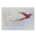 thumbnail image 1 of Bird Cutting Board, Creative Design Image of Flourish Hummingbird Feathers Circles Illustration, Decorative Tempered Glass Cutting and Serving Board, in 3 Sizes, by Ambesonne, 1 of 2
