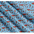 thumbnail image 3 of Soimoi Blue Cotton Voile Fabric Watermelon Fruits Print Fabric by Yard 42 Inch Wide, 3 of 7