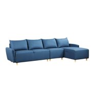 Modern Blue Fabric L-shapes Sectional by Acme Marcin 51820-3pcs