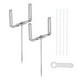 thumbnail image 3 of 2 soportes de extensión para bajantes, soporte para canalones, ajustables, con estaca, de fácil instalación, de hierro premium para exteriores, resistentes. Estaca de tierra de 15 cm, 3 of 9