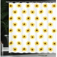 thumbnail image 4 of Ambesonne Yellow Shower Curtain, Sunflower Pattern Nature, 69"Wx75"L, Yellow, 4 of 5
