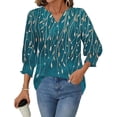 thumbnail image 5 of Blouse Tops for Women Work,Women's Shirts Lightweight 2026 Spring Summer Fashion 3/4 Length Sleeve Tops Business Casual Blouses Western Outfits, 5 of 7
