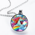 thumbnail image 2 of Robot Unicorn Attack Stunning Glass Pendant Women's Necklaces, 2 of 5