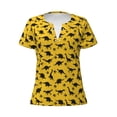 thumbnail image 3 of Naloa Dinosaur Print T-Shirts Short Sleeve V Neck Tees for Women Fashion Tops Trendy Lightweight Soft Casual Summer Outfits Clothes, 3 of 5