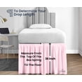 thumbnail image 5 of SGI Bedding Dorm Room Bed Skirt | Twin XL 36" Ruffled Microfiber Bed Skirt | Fade Resistant, Wrinkle Free, Anti-static, Decorative, Extra Storage Space, Clutter-Free | Pink, 5 of 8