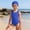 Blue, variant on Swimsuit Girls 1 Piece Swimsuits Quick Drying Cute Bikini Swimwear 9-10 Years