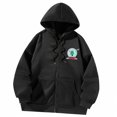 thumbnail image 2 of Sudadera con capucha para hombre y mujer, chaqueta negra con bolsillos para invierno, otoño, senderismo M Yuyangstore Sudadera con capucha, 2 of 8