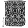 thumbnail image 2 of Black and White Waterproof Fabric Shower Curtain,Modern Luxurious Geometric Abstract Art Waterproof Fabric Shower Curtain for Bathroom Curtains Bathtubs Shower Curtains with 12 Hooks Standard 72x72, 2 of 8
