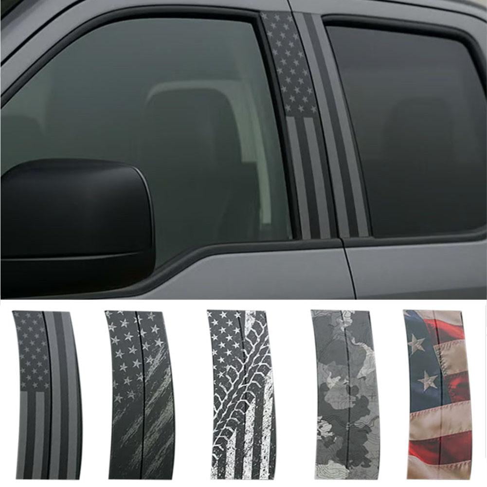 Autocollants Décoratifs Pour Piliers B De Voiture - Lot De 2, Vinyle Imperméable, Personnalisables