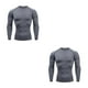 thumbnail image 2 of Jumpingount Ropa interior térmica para hombre, medias deportivas de secado rápido, capas Base para esquiar y correr, Tops, ropa deportiva de Gris,XL 2piezas, 2 of 6
