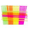 Pajitas de cuchara portátiles - Pajitas de colores aleatorios de material plástico seguro sin BPA