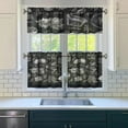 thumbnail image 2 of Kitchen Food Cooking Chef 3-Piece Kitchen Curtains Set Kitchen Curtains Sets with Valance for Windows Rod Pocket Machine Washable Kitchen Decor Decorations (54"x18"+2x27.5"x24"), 2 of 6