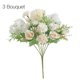 thumbnail image 1 of Decoración floral para el hogar ramo de flores de rosas artificiales boda ramo de flores falsas de tela de seda nupcial, blanco champán 3 Piezas Eigraketly HA6621-03B*3, 1 of 4