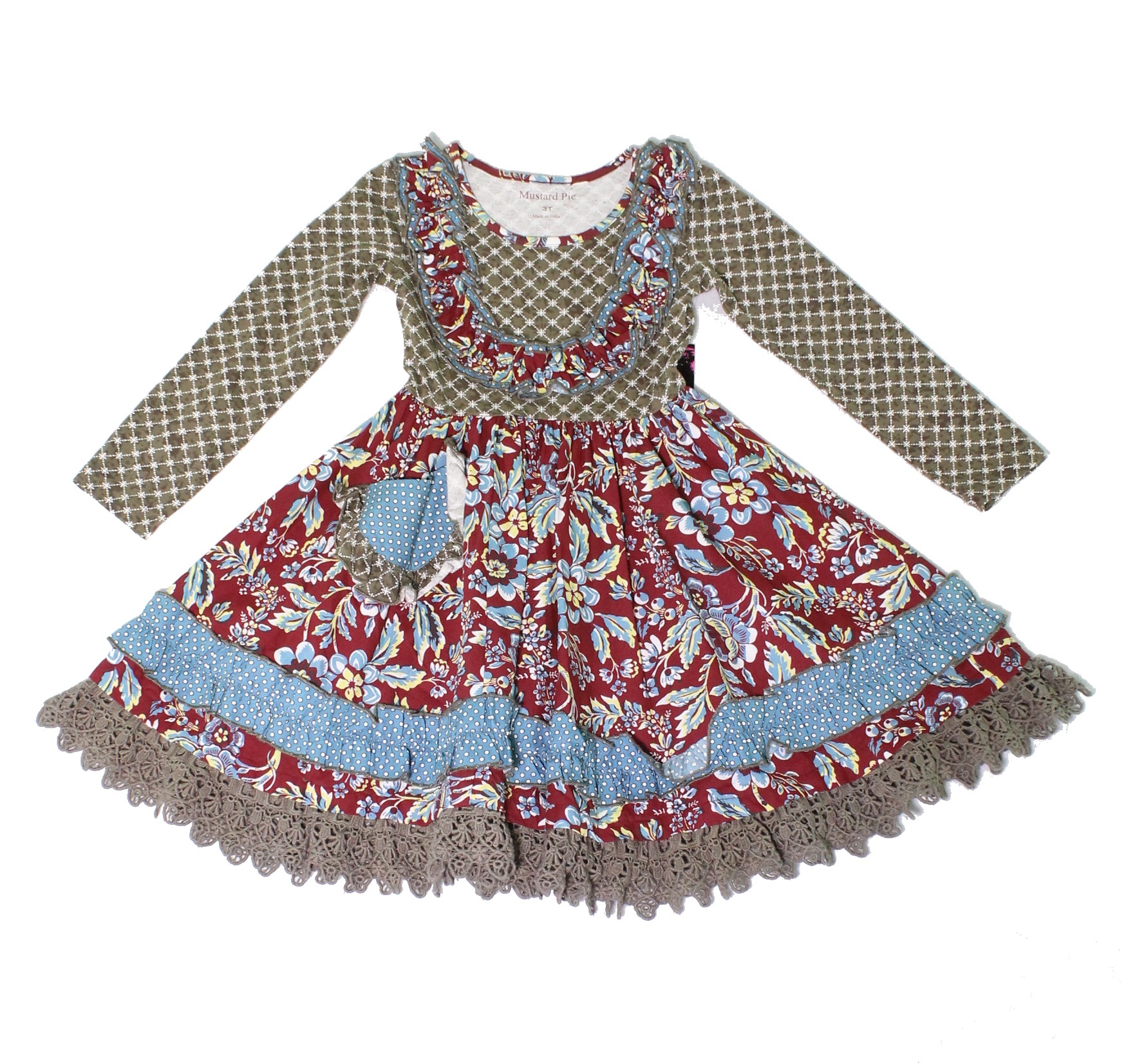 Baby Girls Dresses FloralPrinted Ruffle 3T