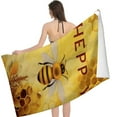 thumbnail image 3 of PHYHOO Yellow Floral Microfiber Sand Free Beach Towel Oversized Quick Dry Absorbent for Pool Swimming Bathroom Beach Towel 30x60in, 3 of 8