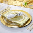 thumbnail image 4 of Platos de plástico Nervure, 102 unidades, dorados, desechables, transparentes, para fiestas, 4 of 9
