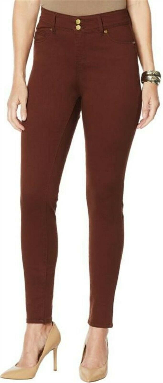 Brown jeggings ladies Clearance