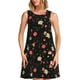 thumbnail image 1 of Fotbe Red White Flowers Vestido de Verano sin Mangas para Mujer – Vestido Midi Línea A, Estilo Camiseta Floral, Vestido Playero Casual y Fluido, 1 of 7