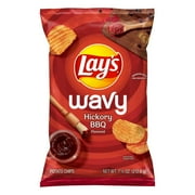 2 Pack Lay's Wavy Hickory BBQ Potato Chips