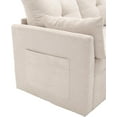 thumbnail image 7 of BISHE L Shaped Sectional Sofa with Pullout Bed, 81 Inch Convertible Sleeper with Reversible Chaise & Storage Seats, 2 in 1 Pull Out Couch with Side Pockets for Living Room, Apartment, Beige, 7 of 7