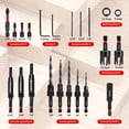thumbnail image 2 of Juego de brocas avellanadas EZARC, 22 piezas, para madera con estuche, 2 of 8