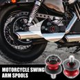 thumbnail image 2 of 2 Pcs 10mm M10x1.5 Red Aluminum Alloy Motorcycle Swing Arm Spools Sliders Stand, 2 of 6