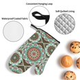 thumbnail image 5 of YFYANG Oven Mitts and Pot Holders Sets 4 Pieces, Non-Slip Heat Resistant Blue Vintage Abstract Geometry Kitchen Glove Pot Mat for Cooking and Baking, 5 of 8